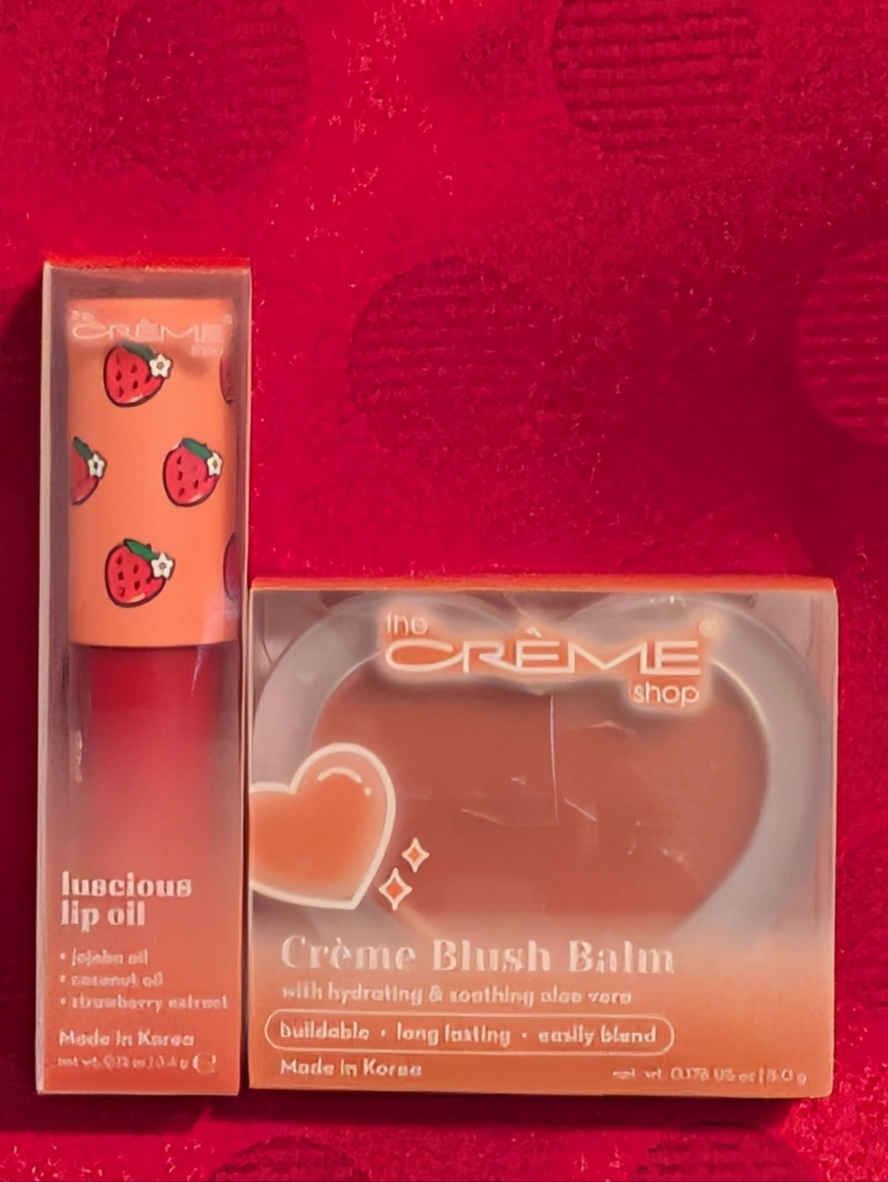 🍓 Strawberry Jelly Luscious Lip Oil & Blush Balm In Teddy Bear The Crème Shop